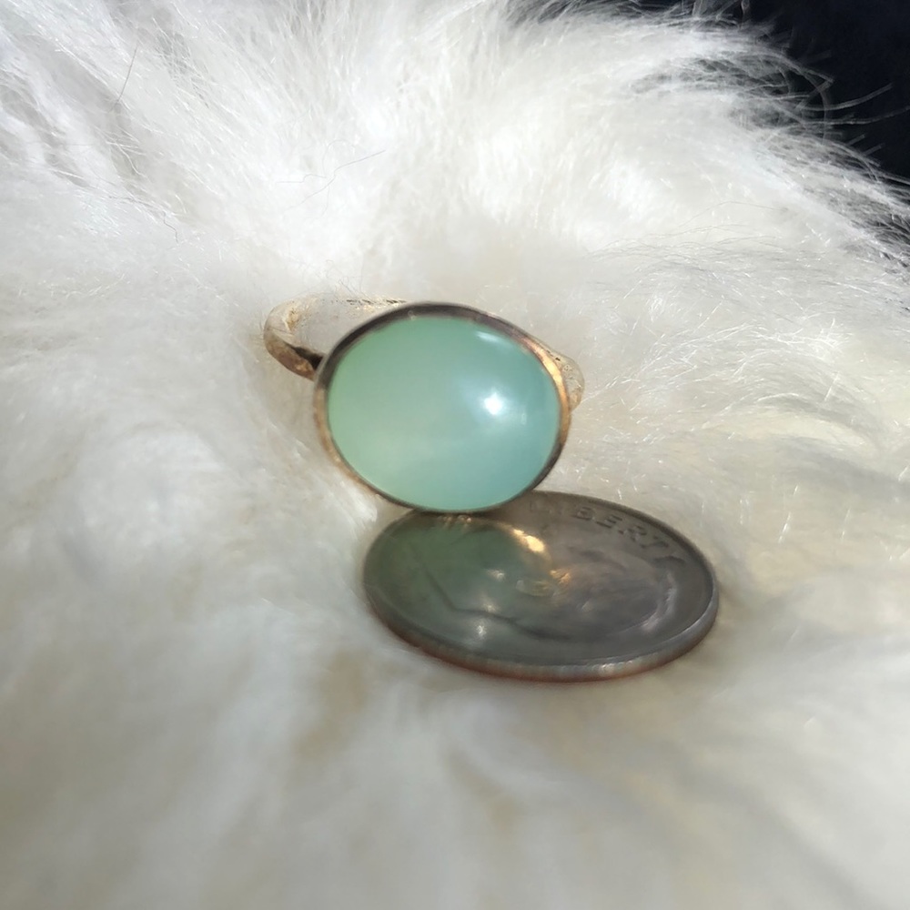 Julie Vos Stacking Ring Size 5 Blue Chalcedony